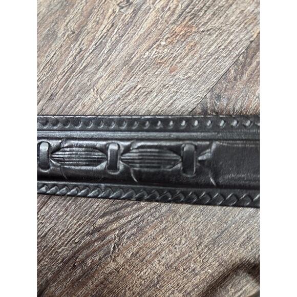 Echt Leder Leather Black Genuine Leather Women's Belt Made in Italy Large - Picture 2 of 10